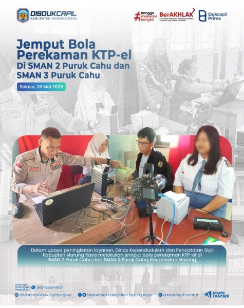 Jemput bola perekaman pemula di sekolah wilayah Puruk Cahu