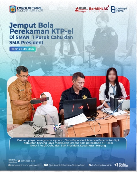 Jemput bola perekaman pemula di sekolah wilayah Puruk Cahu